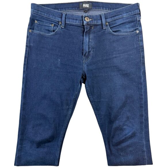 Paige Lennox Frankie Dark Slim Fit Stretch Jeans Size 33x32 - Picture 2 of 9